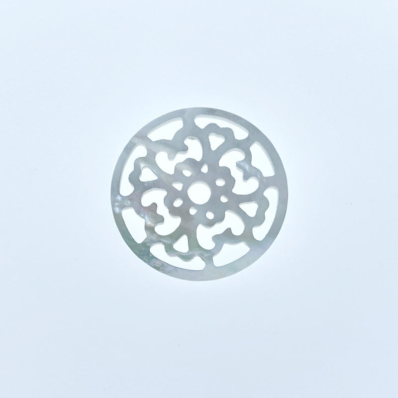 Mother of pearl filigree beads