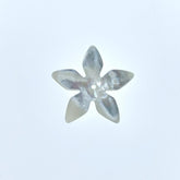 6pc 18mm Hand Carved White Mother of Pearl 5-petal Flower Beads WM-0021