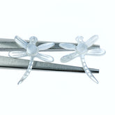 2pc Dragonfly Beads Charms Mother Of Pearl Pendants Jewelry Earrings Making 20mm Hand Carved Nature Organic Minimalist Design Bride WM-0119