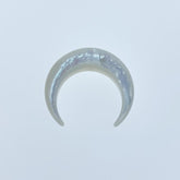 Crescent Moon Beads White Mother Of Pearl 20mm Hand Carved WM-0031