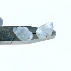 5pair 10mm x 15mm White Mother of Pearl Angel Wing Charms Pendants WM-0197