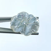 2pc 22mm x 25mm Hand Made White Mother of Pearl Lotus Leaf Beads WM-0226