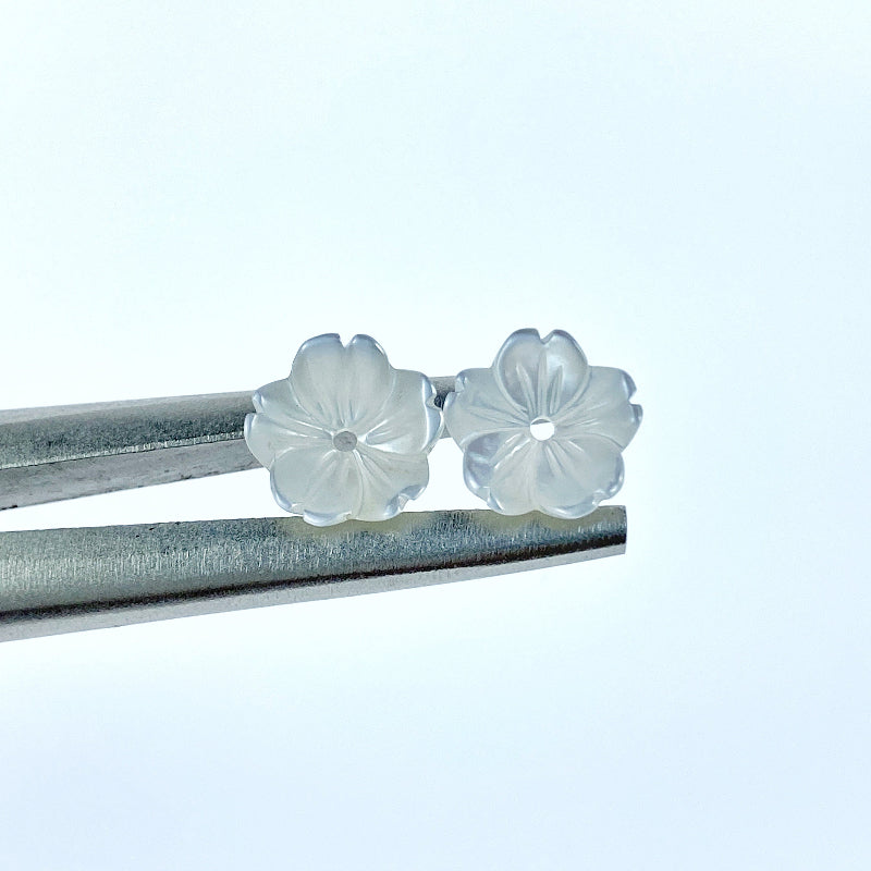 Flower Beads White Mother Of Pearl WM-0137