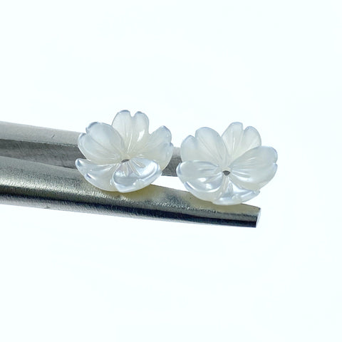 Flower Beads White Mother Of Pearl WM-0137