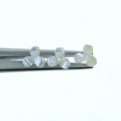 10pc 3 Petal Flower Beads White Mother Of Pearl 10mm Hand Carved Charms DIY Bridal Jewelry Making WM-0170