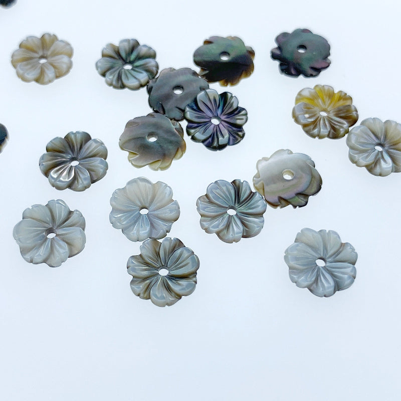 Daisy Flower Beads Mother Of Pearl Charms 10mm BM-0119