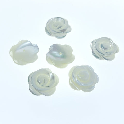 Buy Mother of Pearl Rose Flower Beads at Beadsy.com