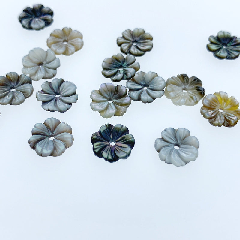 Daisy Flower Beads Mother Of Pearl Charms 10mm BM-0119