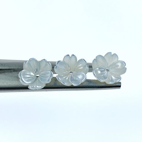 Flower Beads White Mother Of Pearl WM-0137