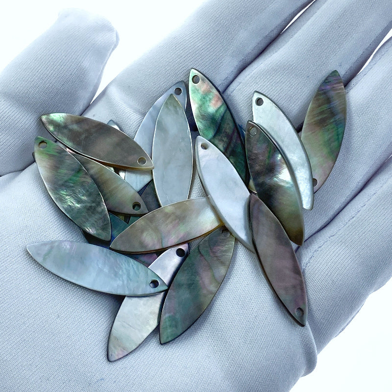 Marquise Beads Black Mother Of Pearl BM-0027