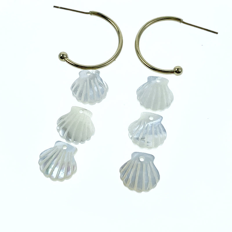 Clam Shell White Mother of Pearl WM-0192