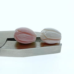 2pc 8mm x 11mm Hand Carved Queen Conch Shell Jasmine Flower Beads PM-0007