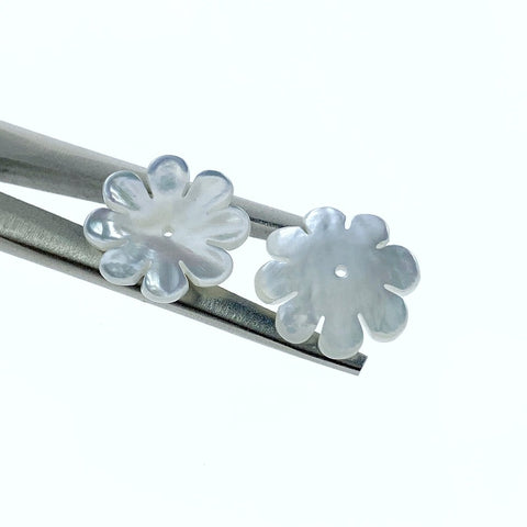 Buy Flower Beads White Mother Of Pearl BestBeadSupply.com