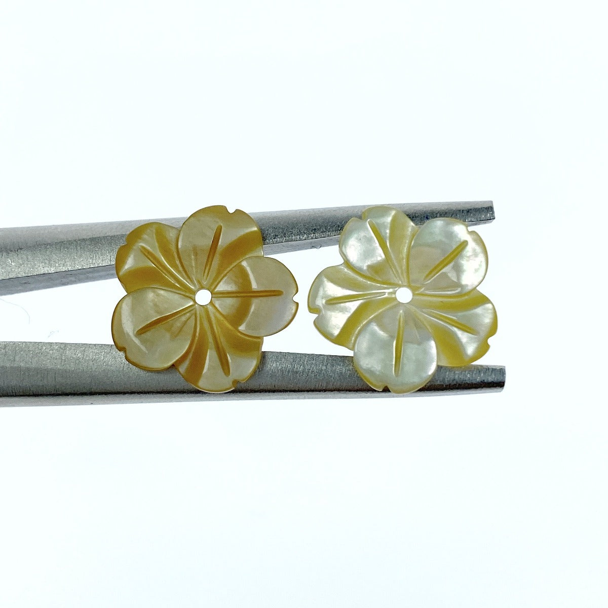 Buy Hibiscus Flower Beads Yellow Mother Of Pearl Beadsy.com