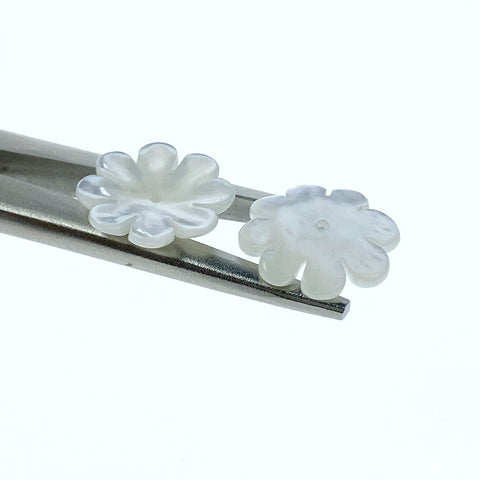 Buy Flower Beads White Mother Of Pearl BestBeadSupply.com