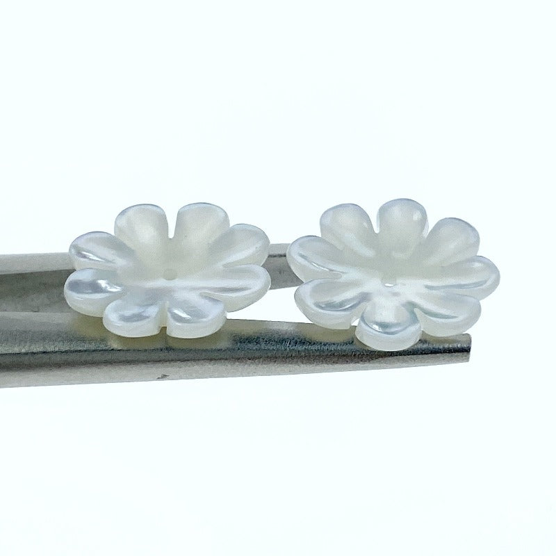 Buy Flower Beads White Mother Of Pearl BestBeadSupply.com