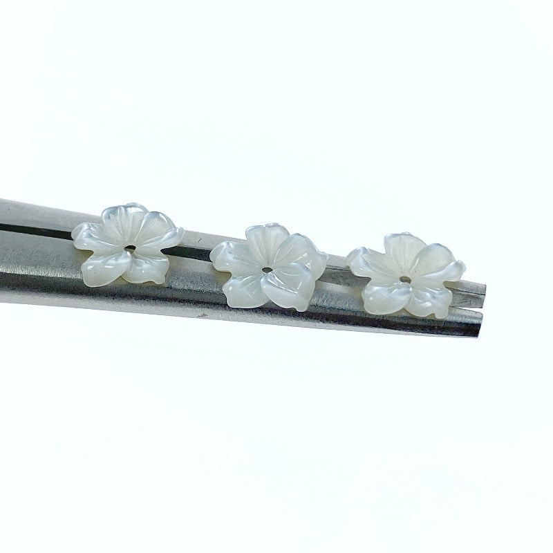 Buy Bauhinia Flower Beads White Mother Of Pearl NaturalPearlStore.com
