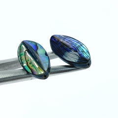 4pc Oval Beads Abalone Shell Hand Made AB-0015