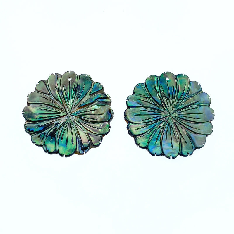 Abalone Daisy Flower Beads AB-0002