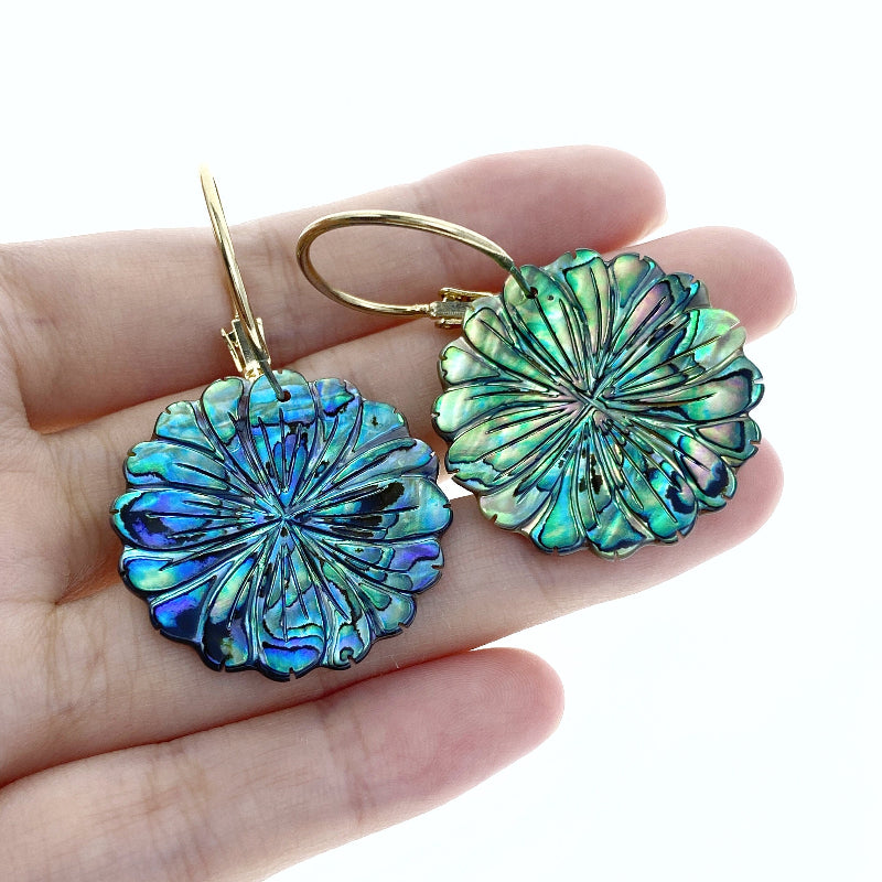 Abalone Daisy Flower Beads AB-0002