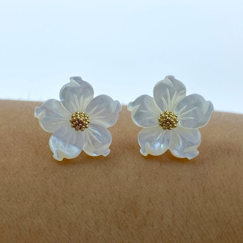 Buy Bauhinia Flower Beads Mother Of Pearl At BestBeadSupply.com