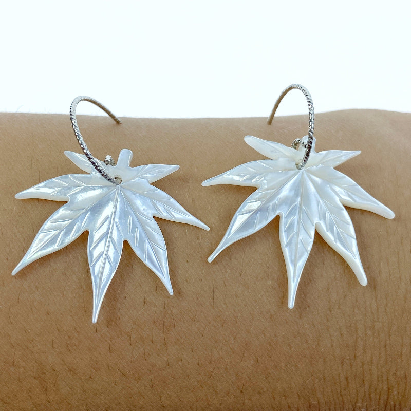 Cannabis Hemp Beads White Mother Of Pearl WM-0175