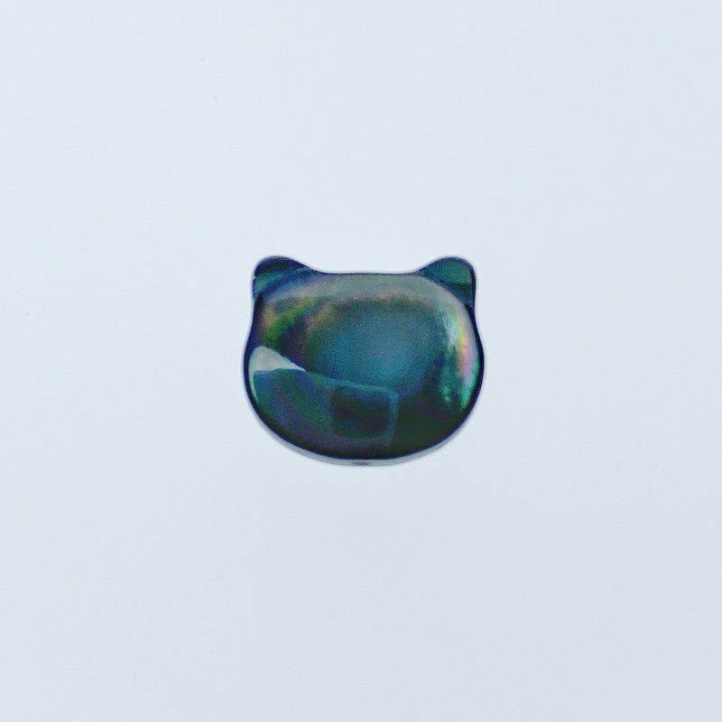 Cat Shaped Beads Black Natural Mother Of Pearl BM-0069