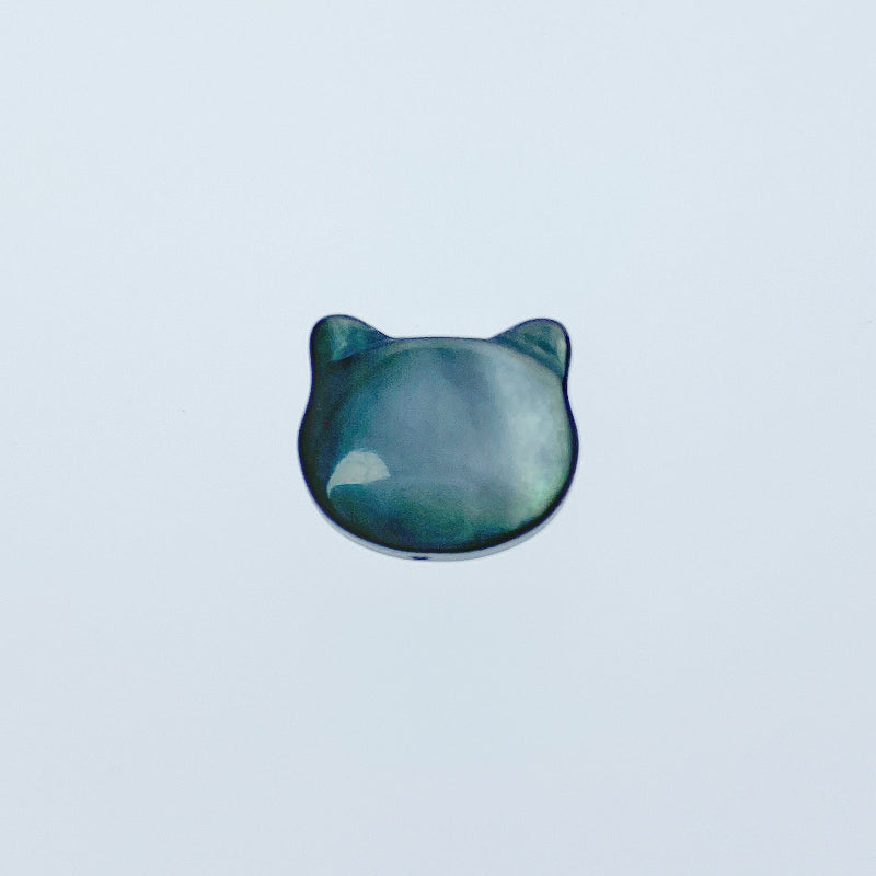 Cat Shaped Beads Black Natural Mother Of Pearl BM-0069