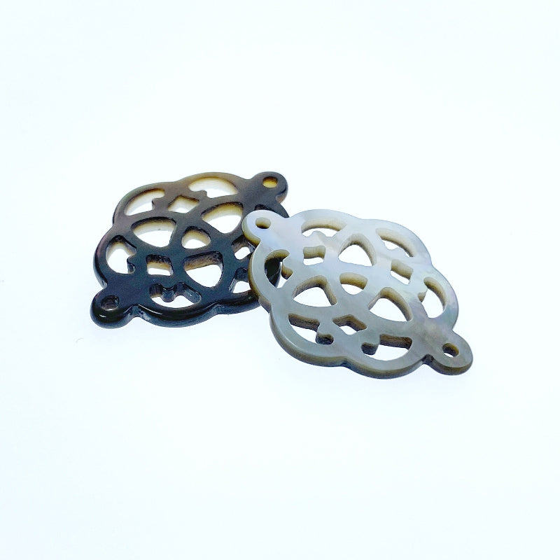 Celtic Knot Beads Black Mother of Pearl BM-0004
