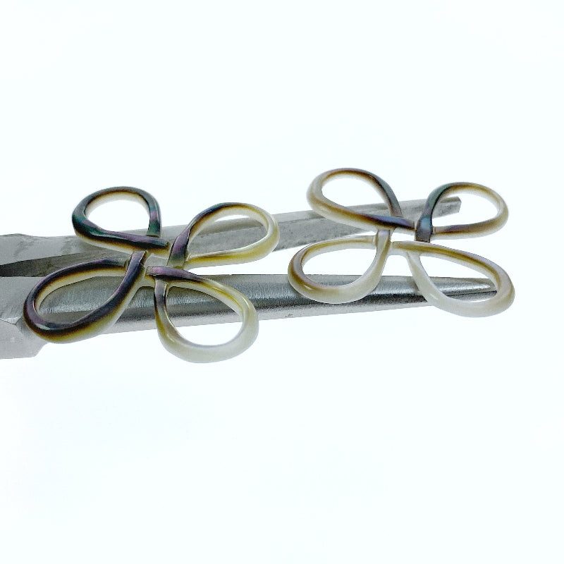 Chinese Knot Connector Beads Black Mother of Pearl BM-0043