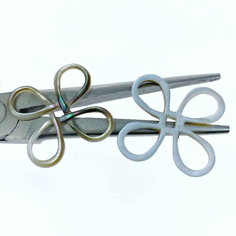 Chinese Knot Connector Beads Black Mother of Pearl BM-0043