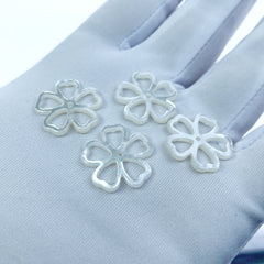Daisy Flower Beads White Mother Of Pearl WM-0004