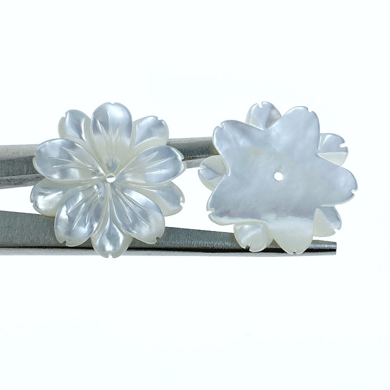 Daisy Flower Beads White Mother Of Pearl WM-0023