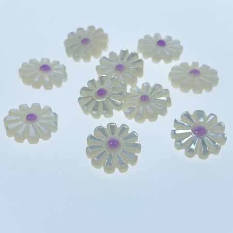 Daisy Flower Mother Of Pearl Beads WM-0103