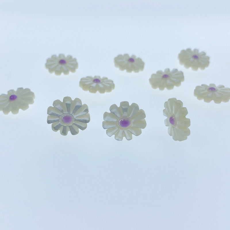 Daisy Flower Mother Of Pearl Beads WM-0103