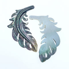 Feather Beads Black Mother Of Pearl BM-0025