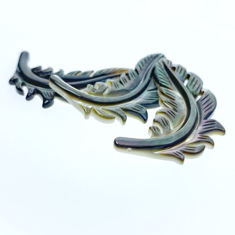 Feather Beads Black Mother Of Pearl BM-0025