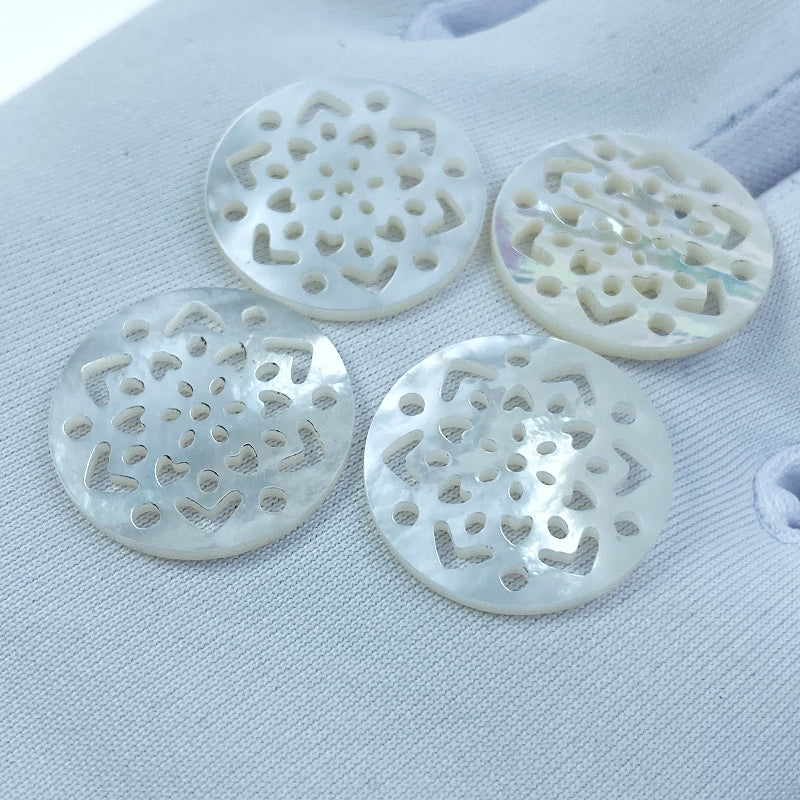 Filigree Beads White Mother Of Pearl WM-0145