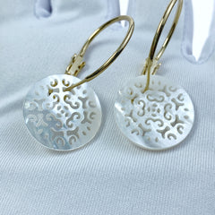 Filigree Round Beads Mother Of Pearl WM-0148