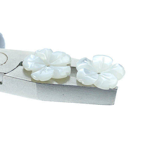 Flower Beads White Mother Of Pearl BestBeadSupply.com