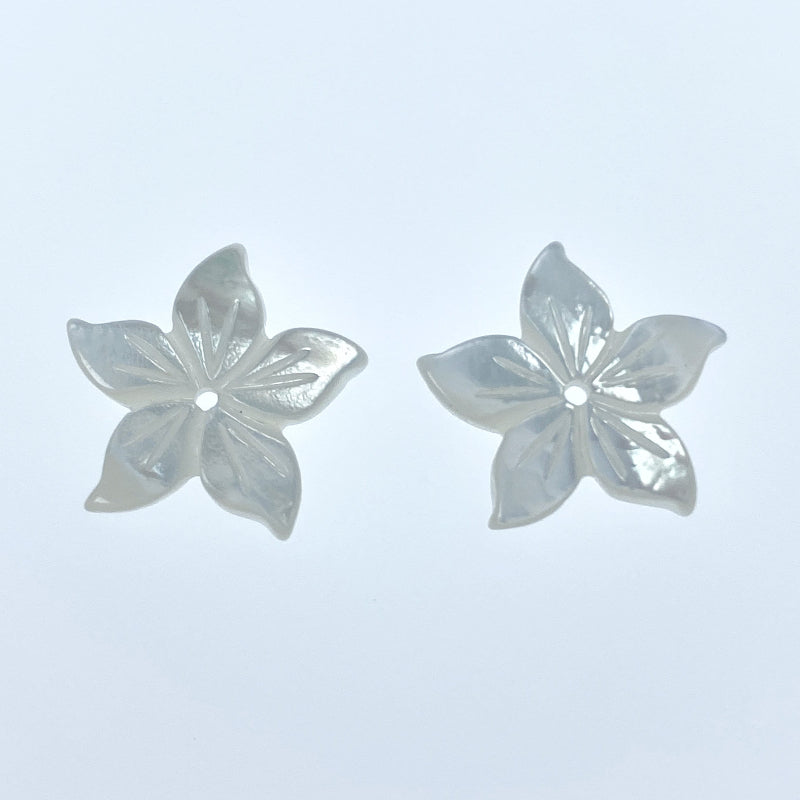 Flower Beads White Mother Of Pearl WM-0006