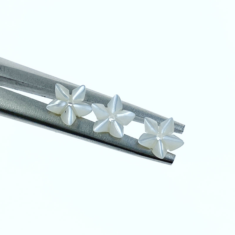 Flower Beads White Mother Of Pearl WM-0199