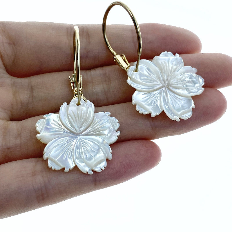 Hawaiian Flower Beads Mother Of Pearl WM-0138