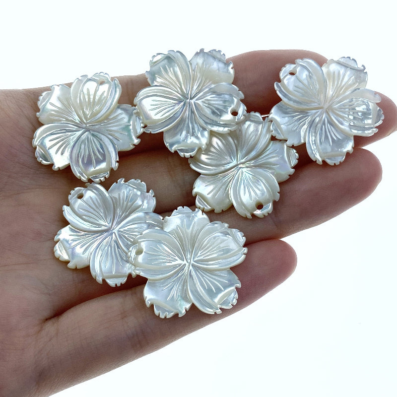 Hawaiian Flower Beads Mother Of Pearl WM-0138