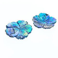 Hibiscus Flower Beads Abalone Shell AB-0019