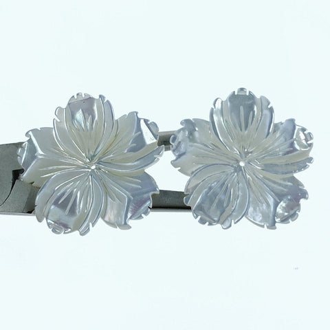 Hibiscus Flower Beads Mother Of Pearl WM-0222