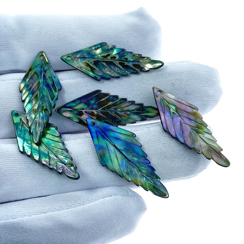 Leaf Beads Abalone Shell AB-0021