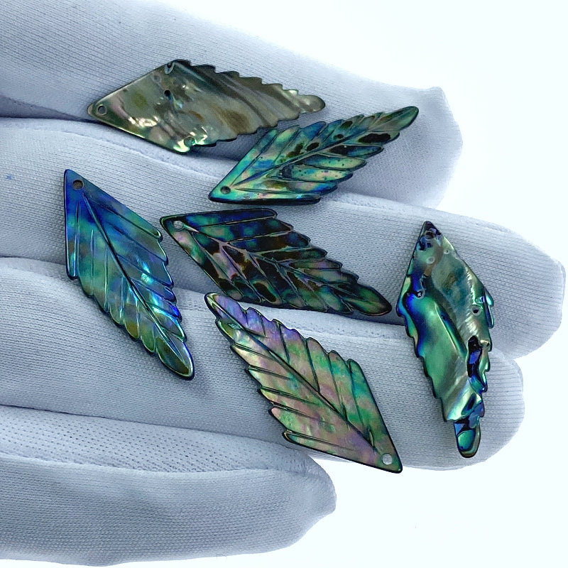 Leaf Beads Abalone Shell AB-0021