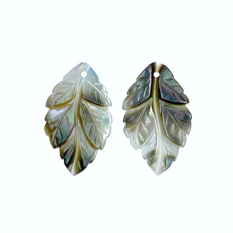 Leaf Beads Black Mother Of Pearl BM-0115