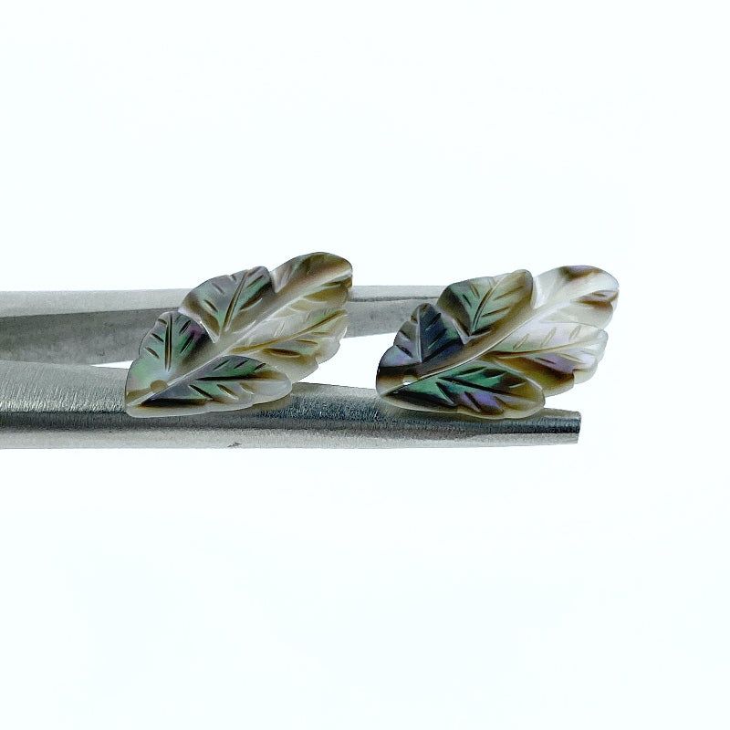 Leaf Beads Black Mother Of Pearl BM-0115